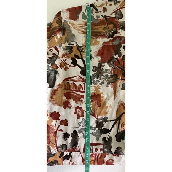 Women’s Boho Artsy Painterly Abstract Shirt Jacket Lagenlook Cottagecore Sz Lg - Picture 8 of 8